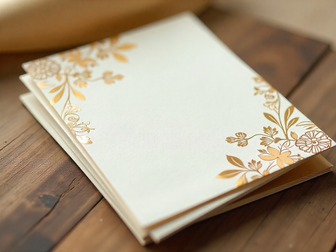 Elegant letterpress printed wedding invitations